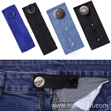 Waistband Expanders Set Metal Button Elastic Waist Extenders